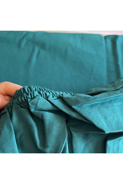 Super Design Pucioasa Mattress Cover With Elastic 160x 200 Cm 2 Pillowcases 50x70 Cm Green D-5