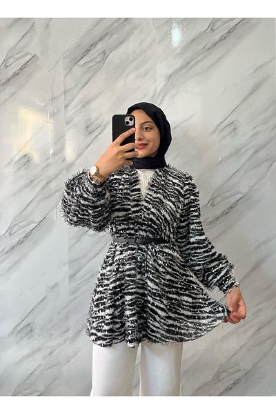 DİLEKBUTİK Kimano cu model zebră