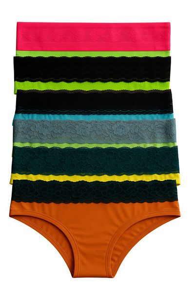 essentialneedsforall V SECRET MULTICOLORED WOMEN PANTS 7 IN A PACK