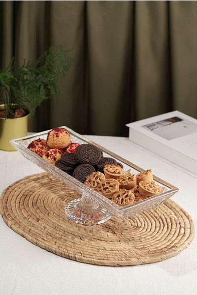 Multiamo Linea Model 3-Section Rectangular Presentation Rack with Glass Legs