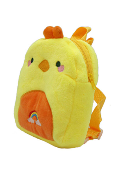 OEM Small Kindergarten Backpack, Fluffy, Duck Pattern, For Children And Preschoolers