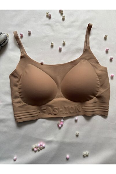 ARONA Kahverengi Dikişsiz Lazer Kesim Rahat Günlük Hayalet Yok Gibi Sütyen