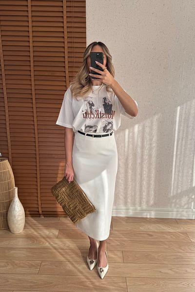 Mucios Darian Belt Detailed Midi Skirt