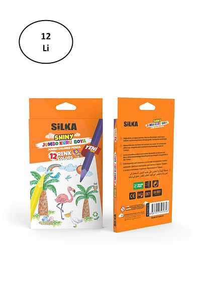 PRATİKOBA Silka Jumbo Triangle 12 Color Curry 12 pcs