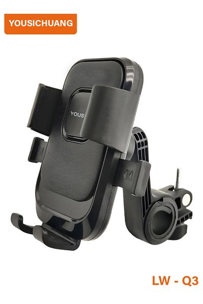 Generic Yousichuang LW-Q3 Bicycle-Moto Phone Holder with Gravity Sensor, 360° Rotation & Secure Clamp
