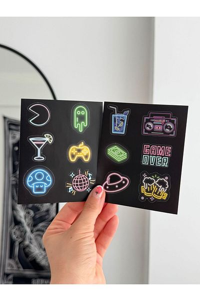 Planet Butik Glow Party Sheet 2 Sheet Sticker