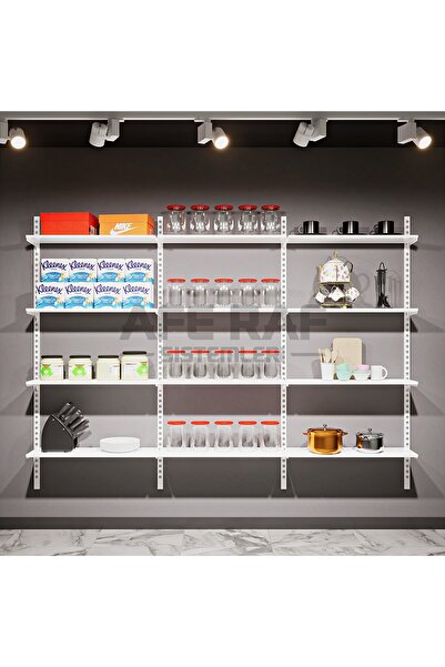 AFE DEKOR Modüler Depo Rafı, Kiler Raf Sistemi ,mağaza Raf Sistemi 275x200 Cm