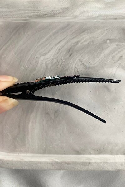 TAKIŞTIR Μαύρη αγκράφα με διαμαντένια φιγούρα