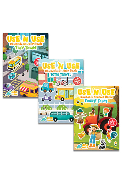 Neobebek Use 'n Use Sticker Book Süper Seti (3 TÜKENMEYEN STİCKER ÇIKARTMA Kİ...