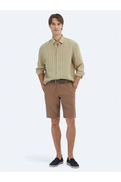 Kip Πουκάμισο Casual με υφαντό λεμόνι με μύκητα oversize