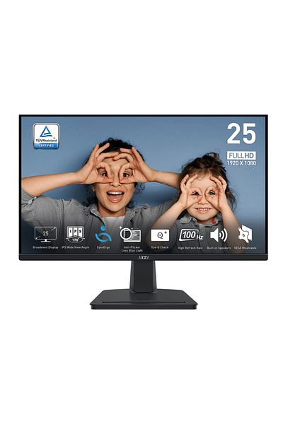MSI PRO MP251 FHD IPS Business Monitor 1920 x 1080 Resolution, 100Hz Refresh Rate Black 9S6-3PC2CM-014