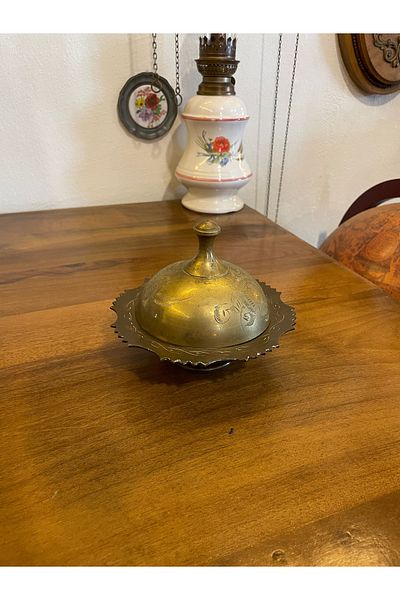 ANTİKA AYAL Antique Solid Brass Sugar Bowl