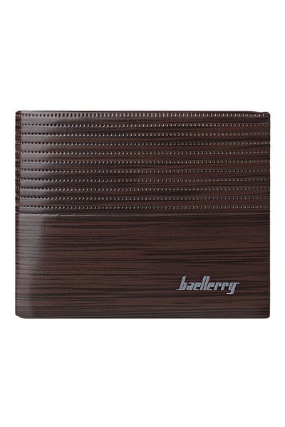 HALAMODO Stitch Detailed Wallet Brown
