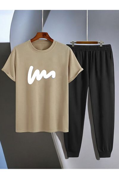 uyguntarz Σετ αθλητικής φόρμας Unisex W Text Printed Tshirt