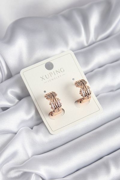 Skygo Xuping Model Zircon Stone Hoop Women's Earrings - TJ-BKP8322