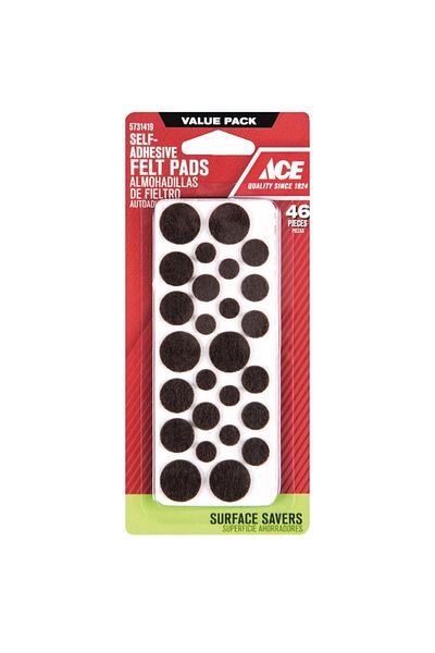 ACE Self-Adhesive Felt Pads Pack (46 Pc.)