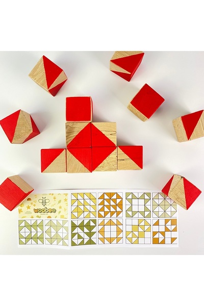 Wooden Toys Woobee Şekil Tamamlama Oyunu - Eğitici Montessori Oyuncağı (3 Yaş+)