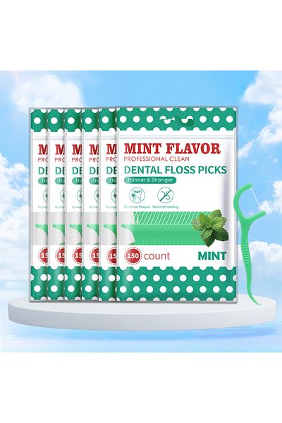 Choice 750pcs-5bags 750/300/150/50pcs Bagged Mint Dental Floss - Freshen Breath, Clean Mouth - Always Avail