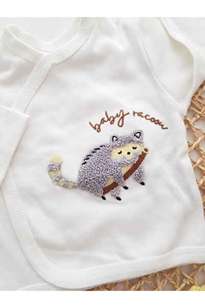 artıbebe 5’li Baby Raccoon Unisex Bebek Hastane Çıkışı Seti | %100 Pamuk Yenidoğan Kıyafet Takımı
