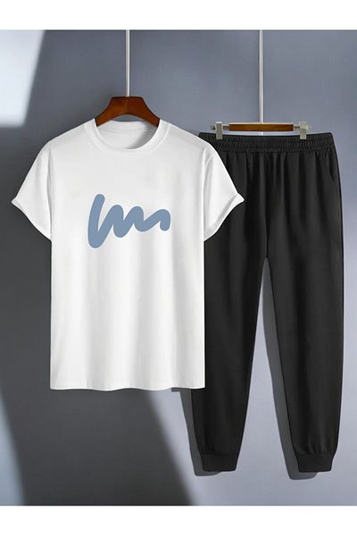 uyguntarz Σετ αθλητικής φόρμας Unisex W Text Printed Tshirt