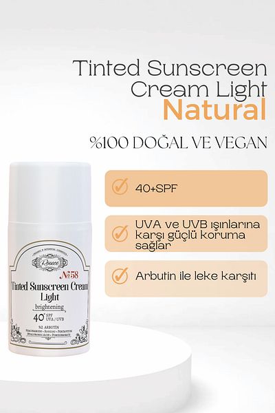 Rosece Tinted Sunscreen 40+Spf Light |   Arbutin |   Illuminator and Tone Equalizer