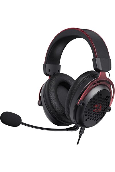 REDRAGON H386 Diomedes Wired Gaming Headset - 7.1 Surround, 53mm Drivers, Detachable Mic, USB/AUX