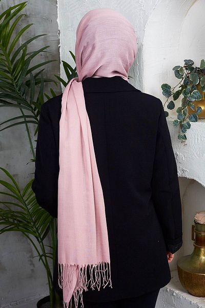 Golden Rose Cotton Emerald Tassel Shawl
