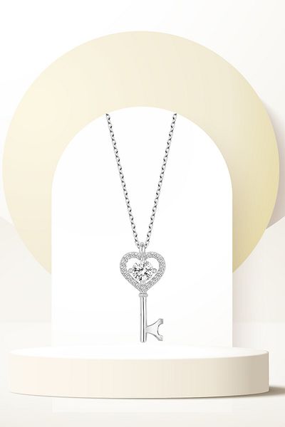 Swaroski Zirconia Stone Key Women's Necklace - Meaningful and Stylish