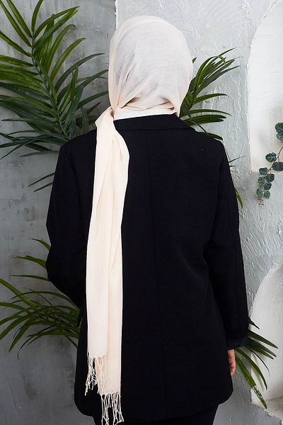 Golden Rose Cotton Emerald Tassel Shawl