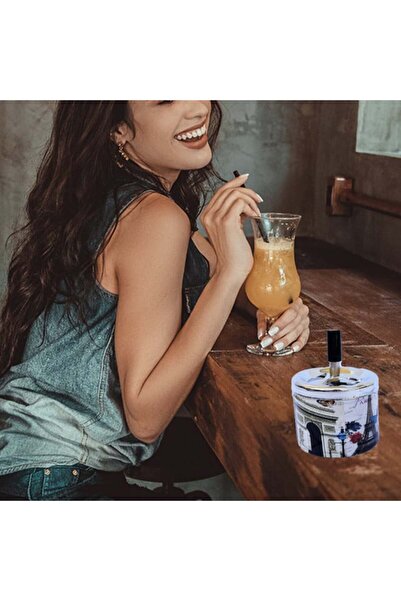 PUFO Romantic Paris metal ashtray, windproof with button