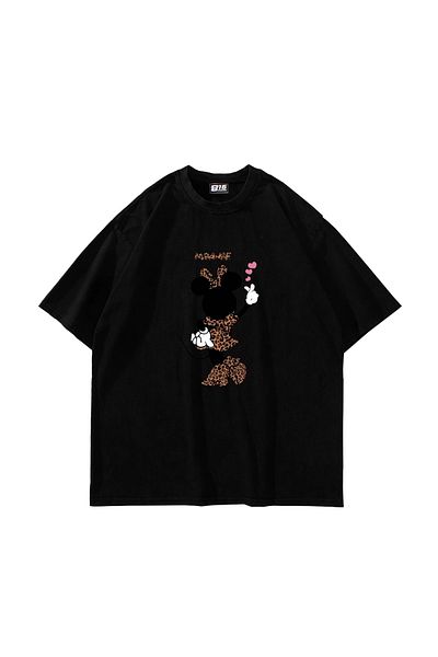 Sekizbiraltı Μίνι μπλουζάκι με στάμπα Oversize Unisex μαύρο