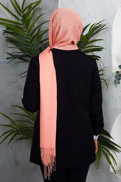 Golden Rose Cotton Emerald Tassel Shawl