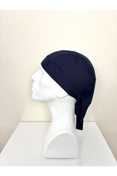 ADALILAR İŞ ELBİSELERİ Chef Cook Cap Chef Hat Bandana (Navy Blue)