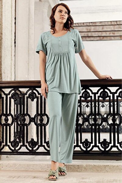 Dika kristal penye pijama takımı