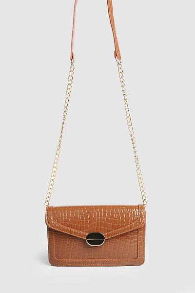 La La'Graccio Paris La'Graccio Paris Women's Lave Crocodile Strap Bag Brown