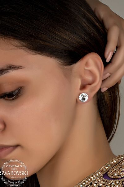 Swaroski Zirconia Crystal Stone Studded Earrings