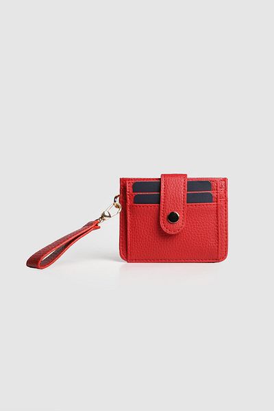 La La'Graccio Paris La'Graccio Paris Women's Greenhouse Card Holder Wallet Red