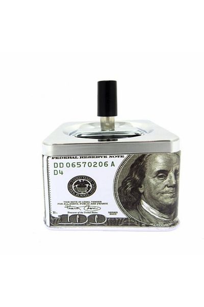 PUFO Scrumieră metalică American Dream, pătrată, rezistentă la vânt, 100 USD