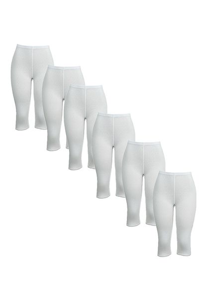 City Rose Fashion 100% Cotton Perforated Bermuda Shorts - Women's 6-Pack