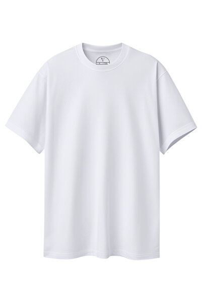 Velvoria Unisex oversized Basic Λευκό μπλουζάκι