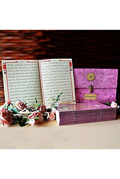 Medrese Kitab Evi 30 Cüz Nubuk Kaplama Özel Taşıma Çantalı Cami Boy Kuranı Ke...
