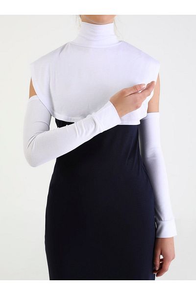 Tuva Collar Sleeve Snap Set - White -