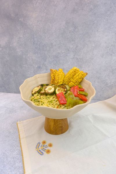 justwood Pearly Wooden Leg Beige 24 cm Melamine Serving Plate, Pit Presentation Plate, Presentation Plate, Bowl