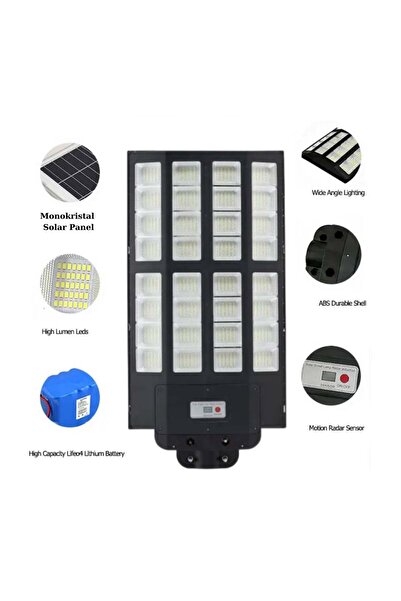 Forlife 1500 Watt Güneş Enerjili Solar Sokak ve Yol Aydınlatma Armatürü