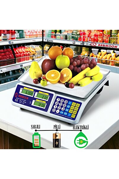 REDMOON Lüx Acs-809t C 40 Kg/2gr Hassasiyet Pilli Ve Şarjlı Elektronik Terazi...