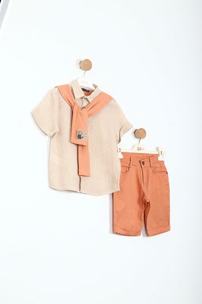 xo kids moda Boy's Top and Bottom Shorts Set 1-5 Years 6215