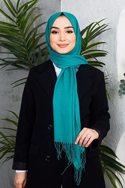 Golden Rose Cotton Emerald Tassel Shawl