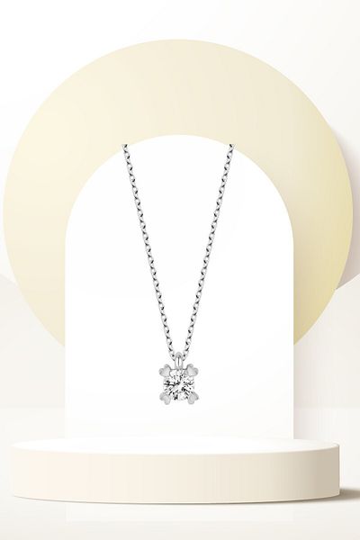 Swaroski Zirconia Solitaire Women's Necklace - Timeless and Classic Style