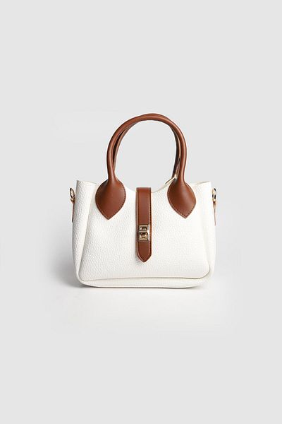 La La'Graccio Paris La'Graccio Paris Women's Berlin Puppy Handbag and Strap Bag White Tan
