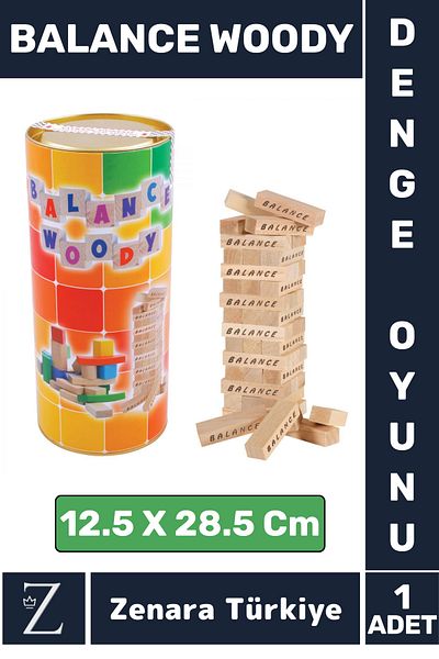 Zenara Premium Youth Adult Children Fun Concentration Balance Motor Skill Developer Wood Balance Game